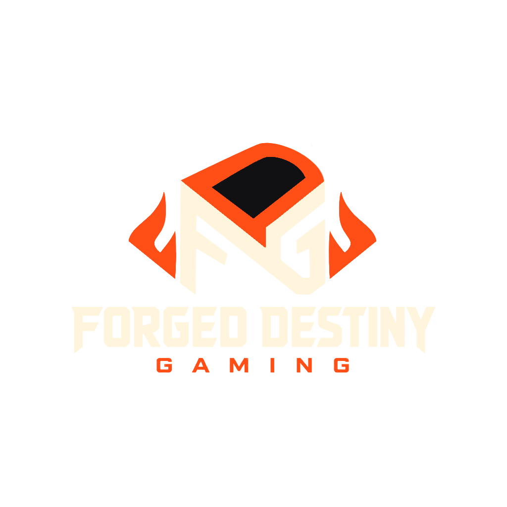 Full Forged Destiny Gaming logo on a transparent background